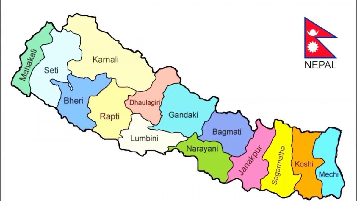 покажи на картата на Непал