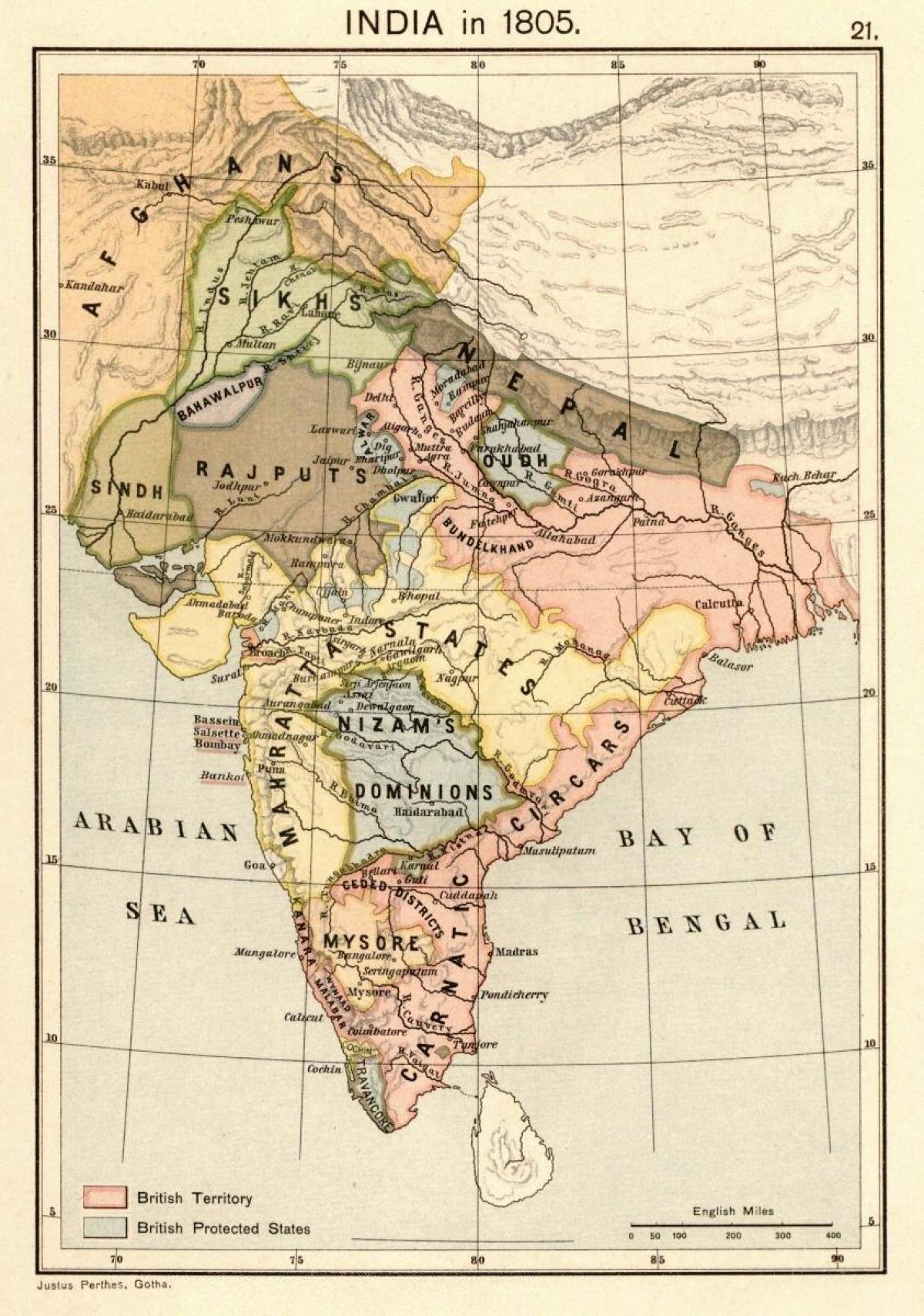 карта на Непал до 1816