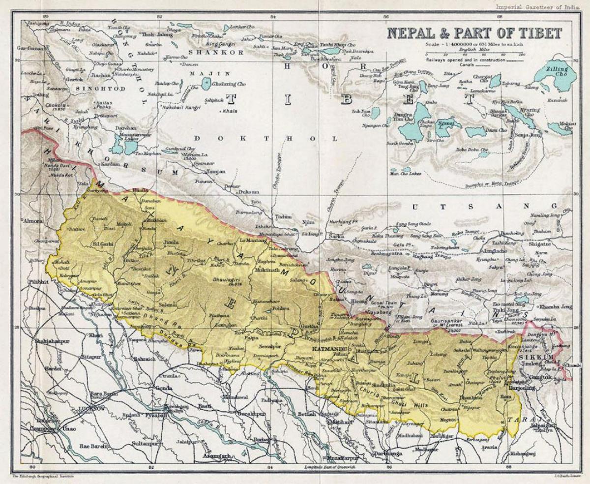 Непал старата карта