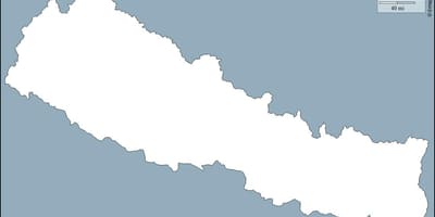 Карта празна Непал