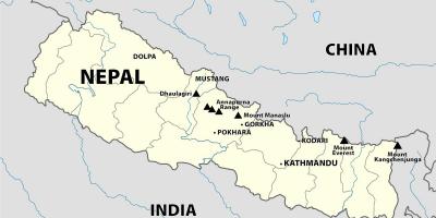 Индия и Непал границата карта